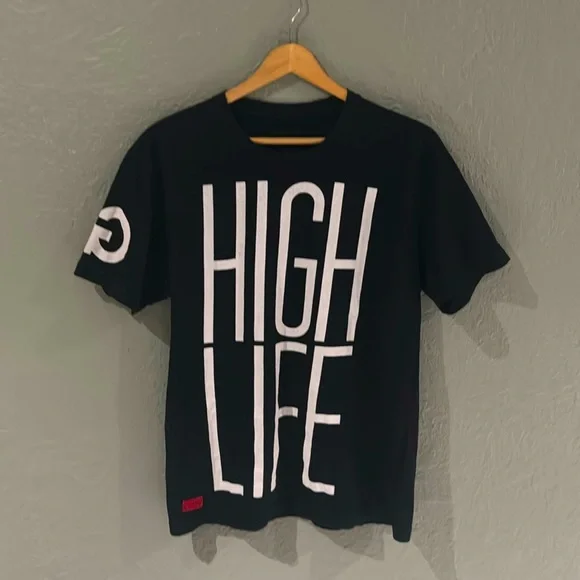 Rich Gang Shirts High Life Rich Gang Black Tshirt Mens Large